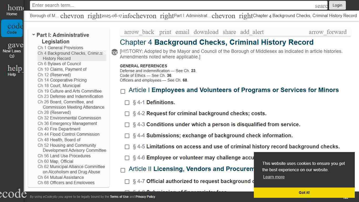 Borough of Middlesex, NJ Background Checks, Criminal History Record